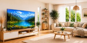TV-Gerät im Wohnzimmer